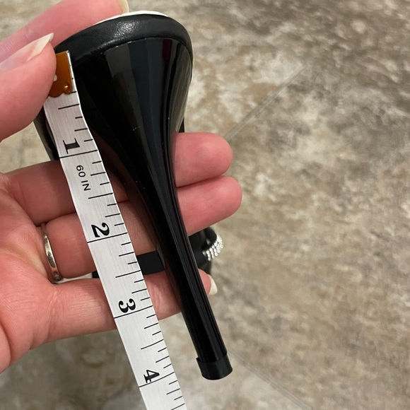 Elegant Black Rhinestone Stiletto Heels - Picture 7 of 8